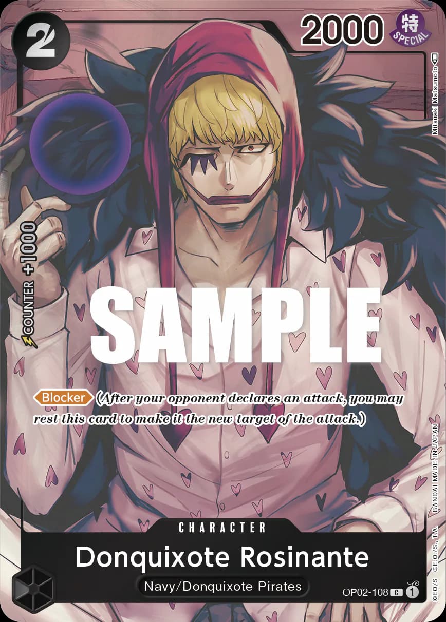 Donquixote Rosinante OP02-108 Official alternate printing 1