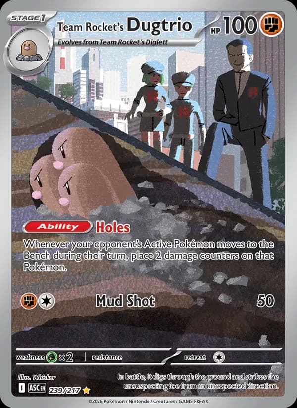 Team Rocket's Dugtrio 239/217 from Ascended Heroes