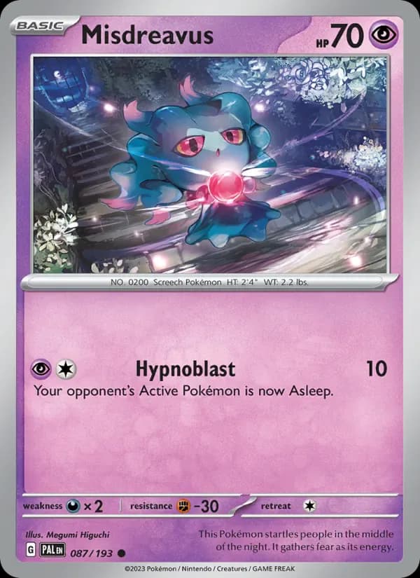 Misdreavus 087/193 from Paldea Evolved