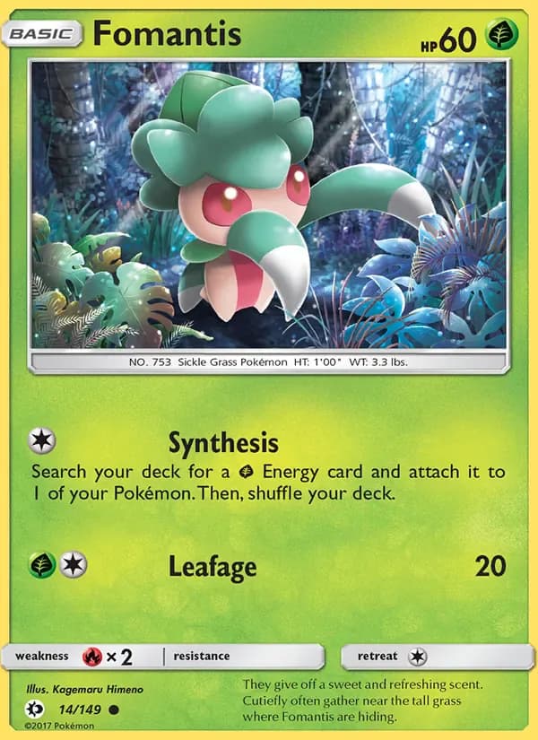 Fomantis 14/149 from Sun & Moon Base Set
