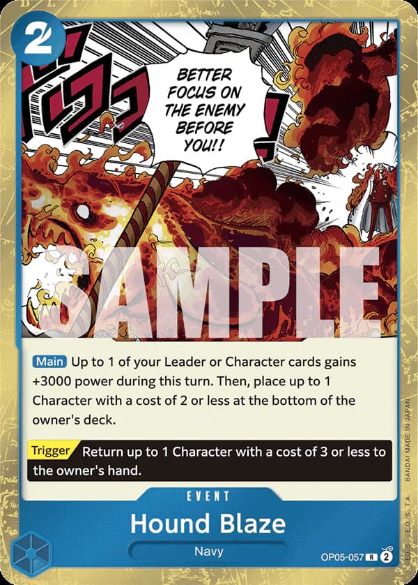 Hound Blaze OP05-057 Official alternate printing 2