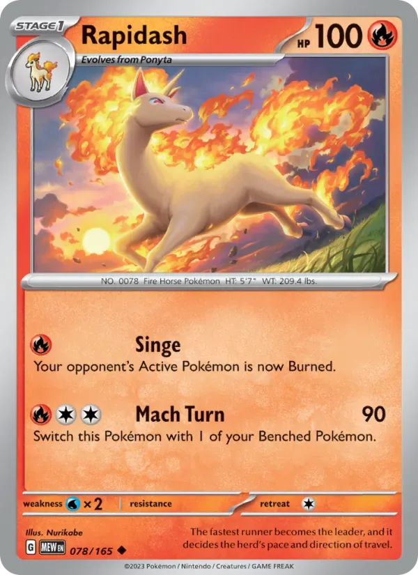Rapidash 078/165 from Pokemon 151