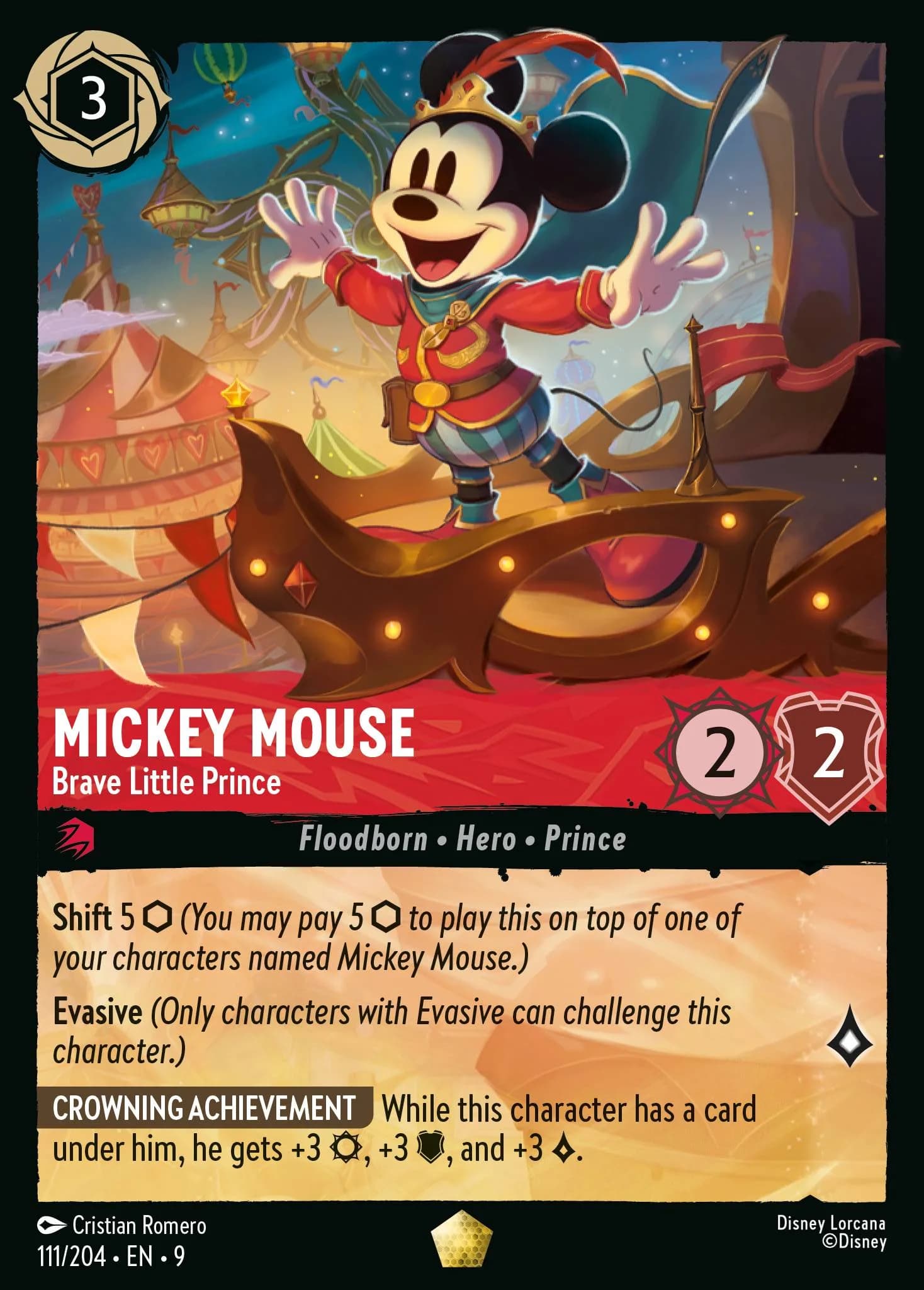 Mickey Mouse - Brave Little Prince 111/204 from Fabled