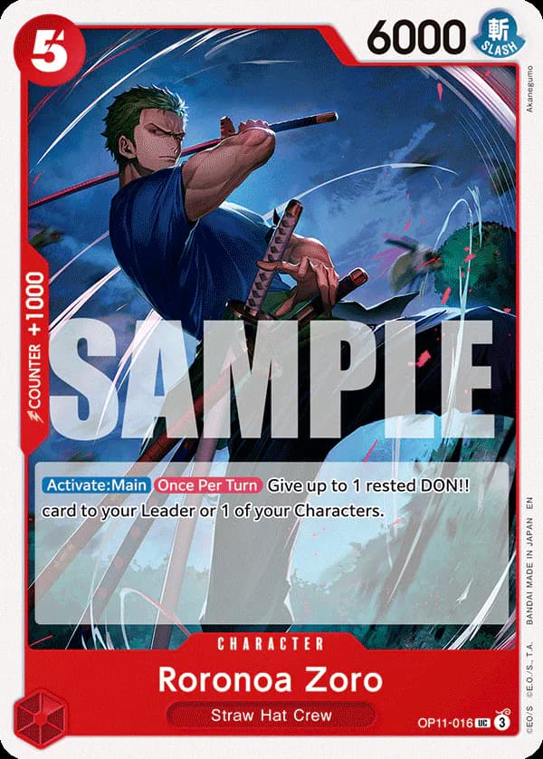 Roronoa Zoro OP11-016 Standard printing