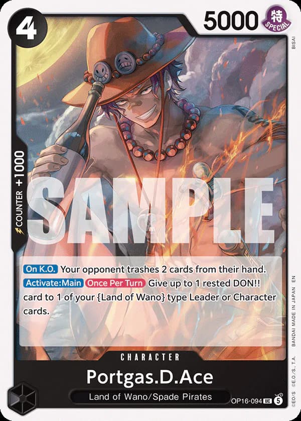 Portgas.D.Ace OP16-094 Standard printing