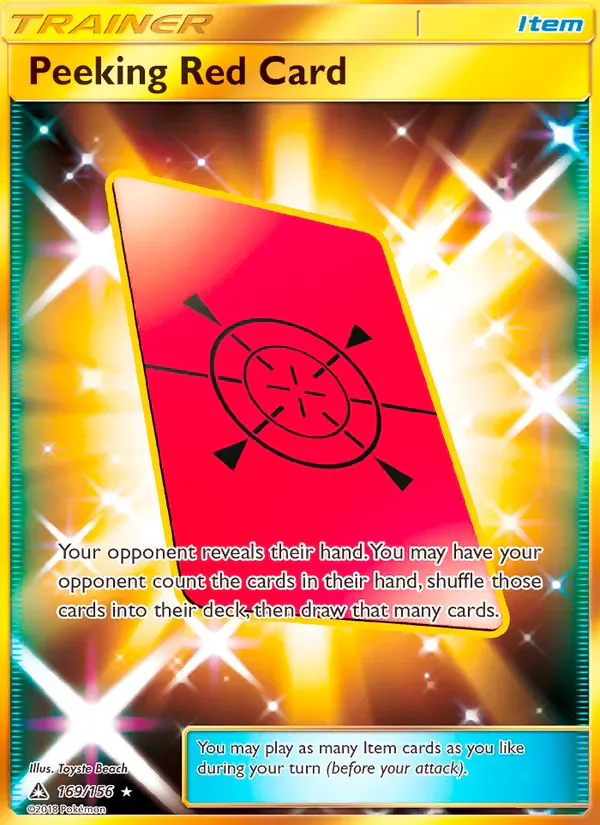 Peeking Red Card 169/156 from Ultra Prism