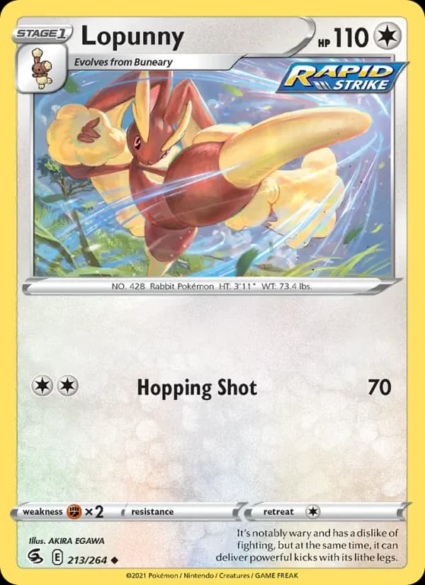 Lopunny 213/264 from Fusion Strike