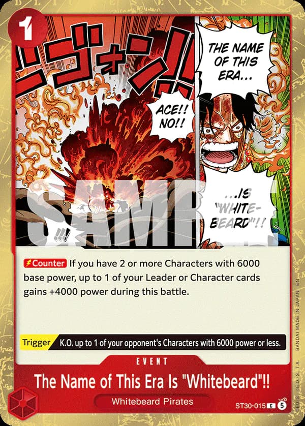 The Name of This Era Is "Whitebeard"!! ST30-015 Standard printing