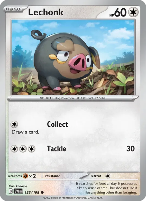 Lechonk 155/198 from Scarlet & Violet Base Set