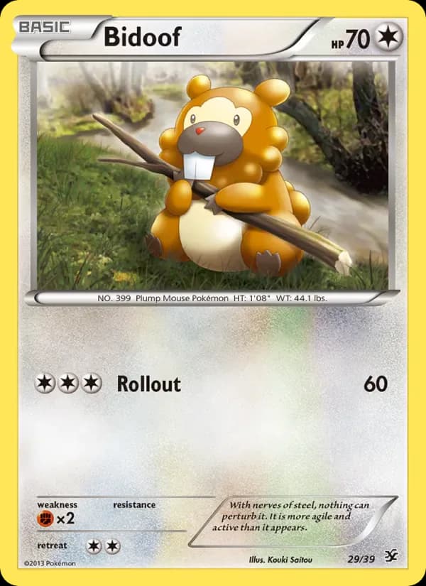 Bidoof 29/39 from Kalos Starter Set
