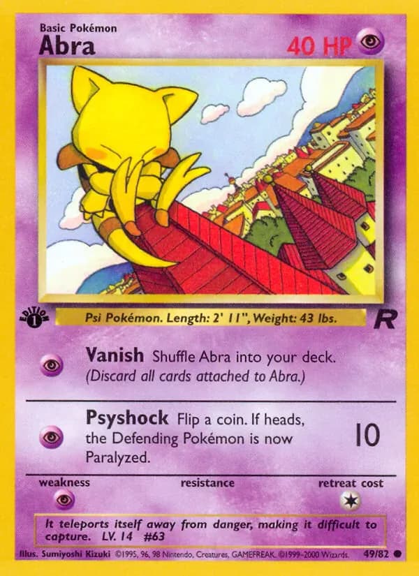 Abra 49/82 from Team Rocket