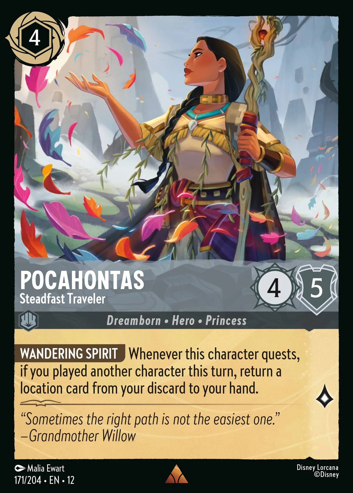 Pocahontas - Steadfast Traveler 171/204 from Wilds Unknown