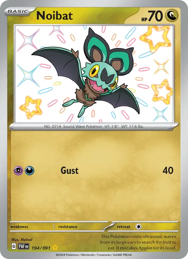 Noibat 194/91 from Paldean Fates