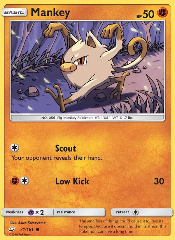 Mankey 71/181 from Team Up