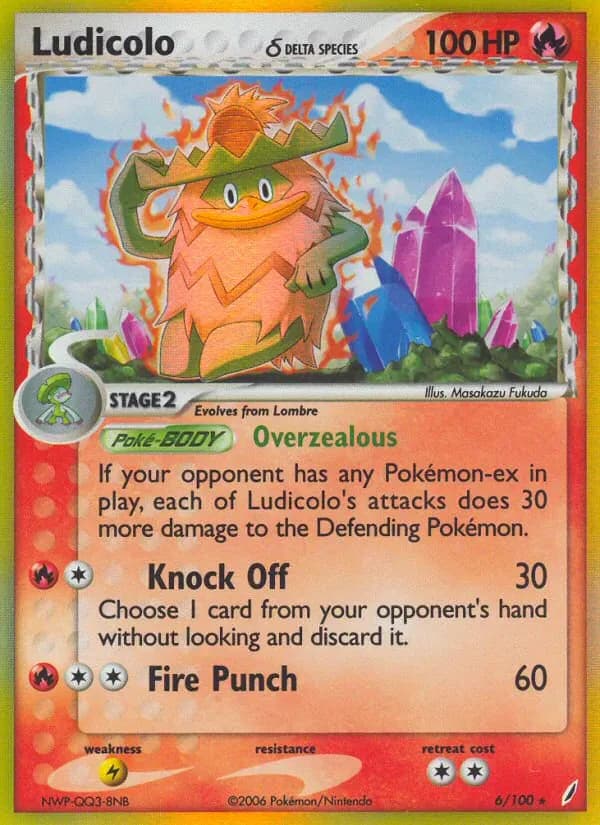 Ludicolo δ 6/100 from EX Crystal Guardians