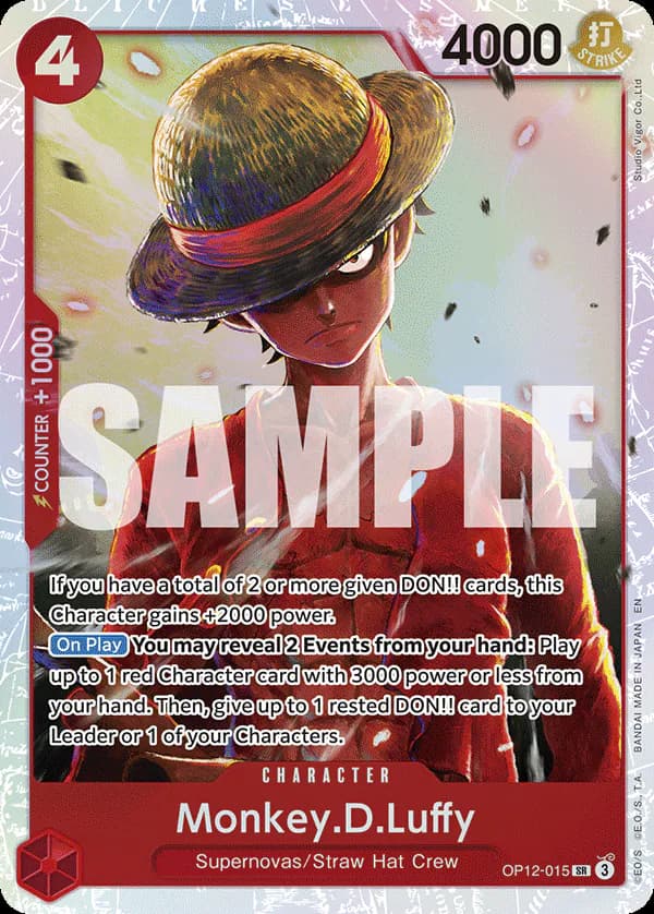 Monkey.D.Luffy OP12-015 Standard printing