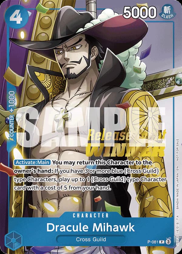 Dracule Mihawk P-081 Official alternate printing 1