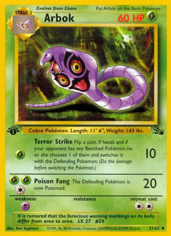 Arbok 31/62 from Fossil