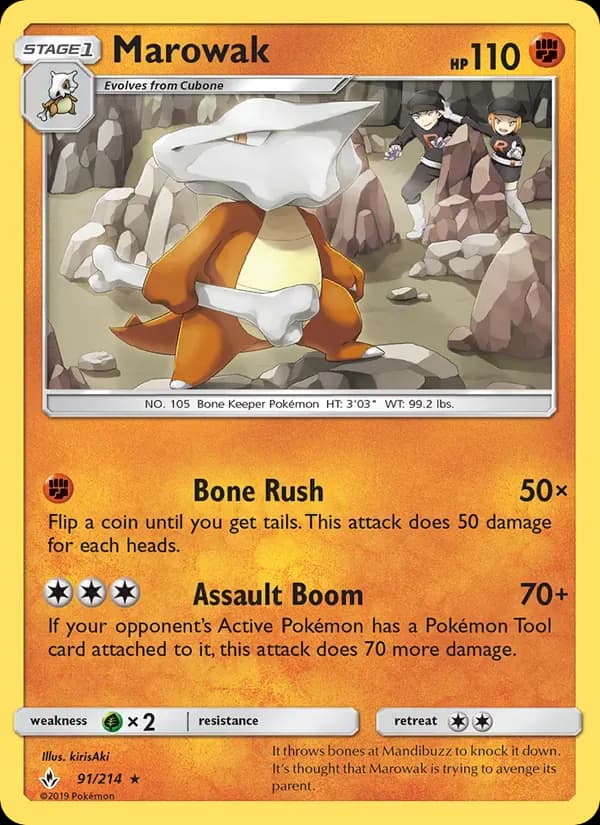 Marowak 91/214 from Unbroken Bonds