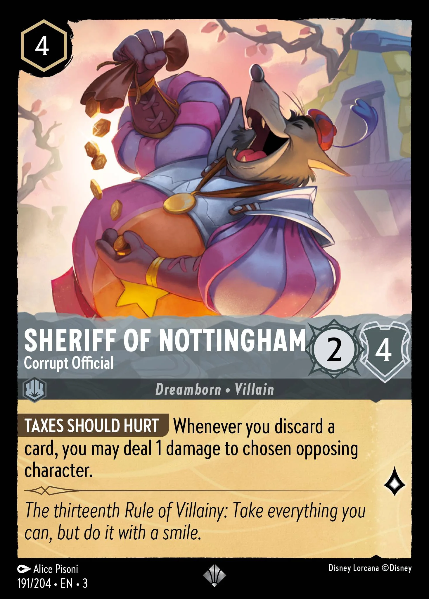 Sheriff of Nottingham - Corrupt Official 191/204 from Into the Inklands
