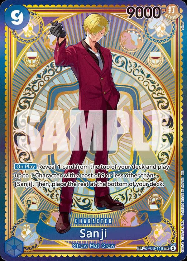 Sanji OP06-119 Official alternate printing 2