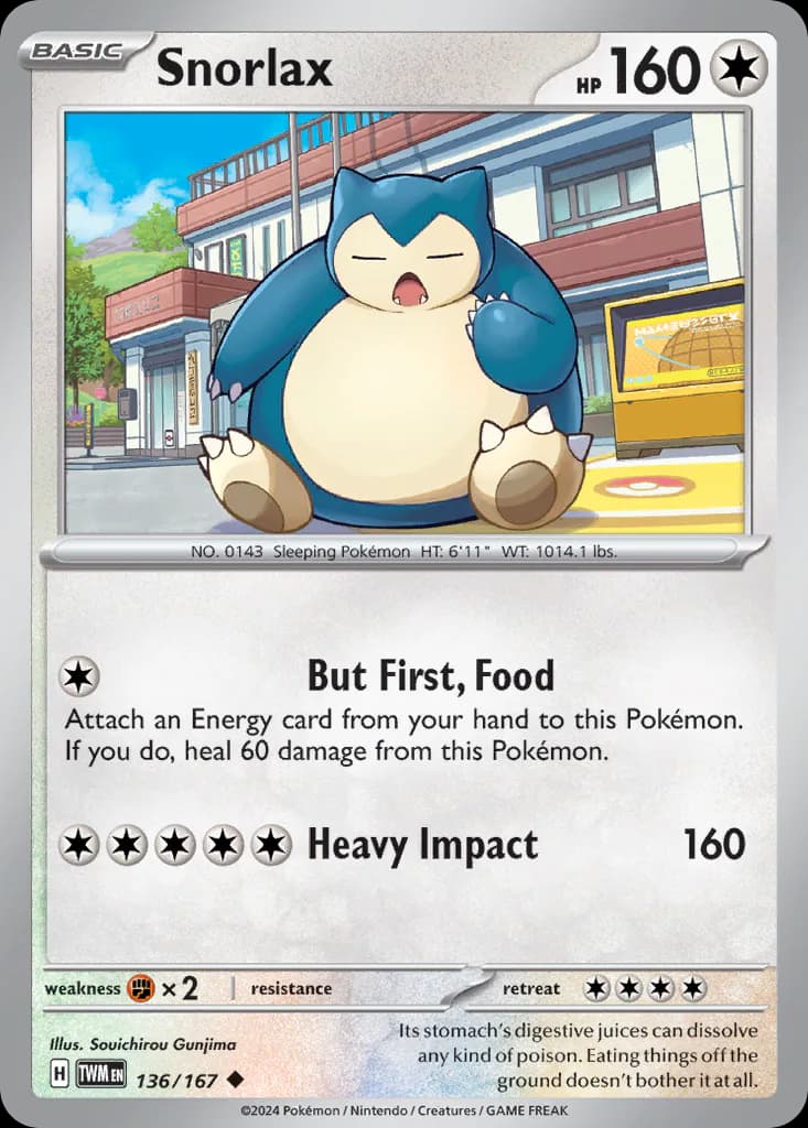 Snorlax 136/167 from Twilight Masquerade