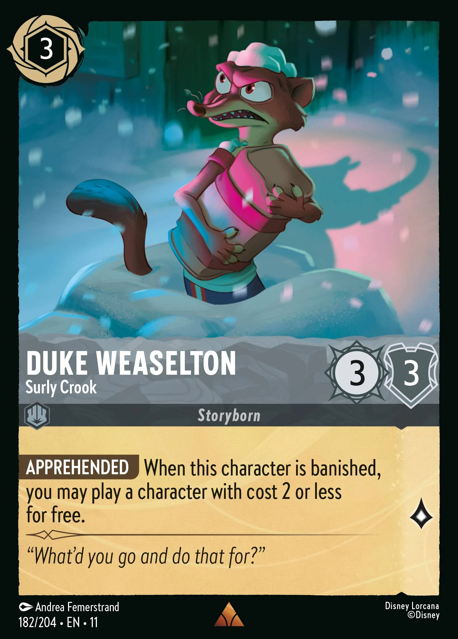 Duke Weaselton - Surly Crook 182/204 from Winterspell