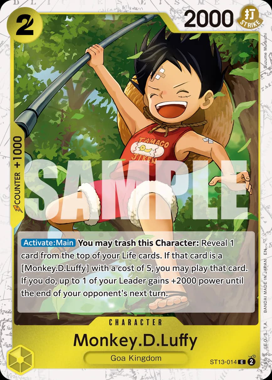 Monkey.D.Luffy ST13-014 Official alternate printing 2