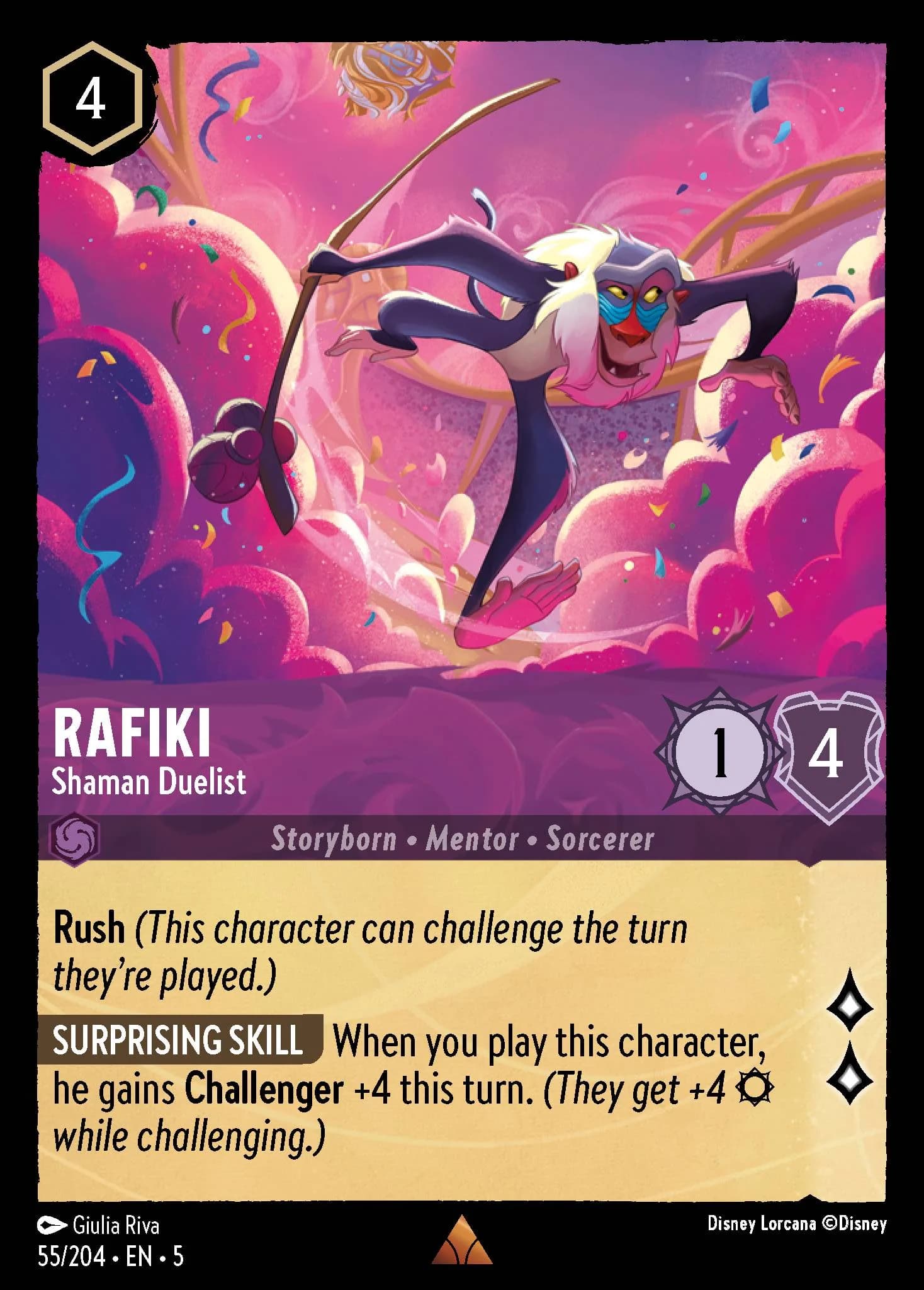Rafiki - Shaman Duelist 55/204 from Shimmering Skies