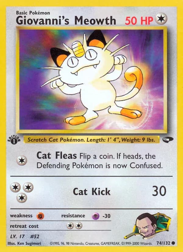 Giovanni's Meowth 74/132 from Gym Challenge
