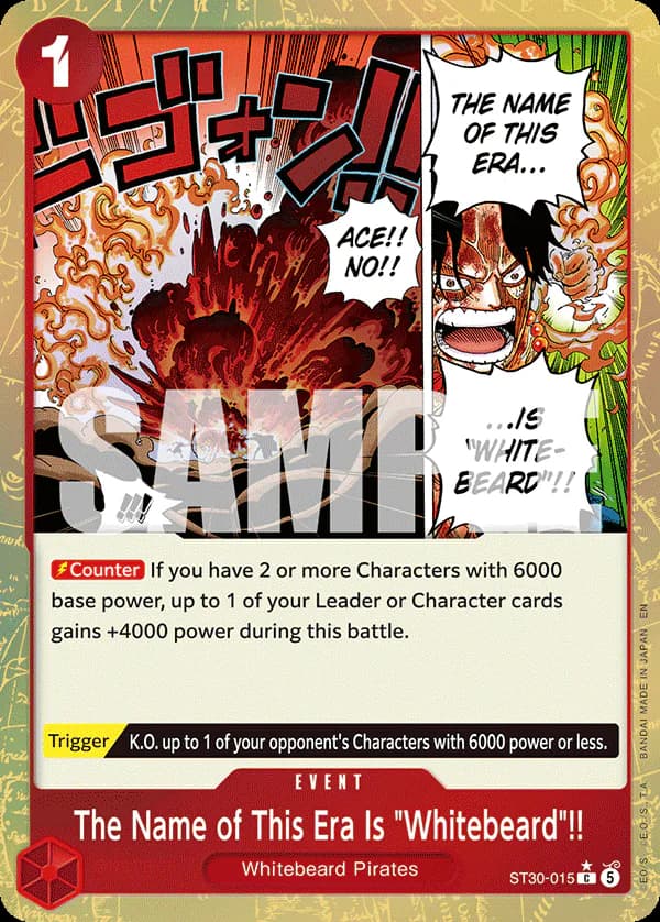 The Name of This Era Is "Whitebeard"!! ST30-015 Official alternate printing 1