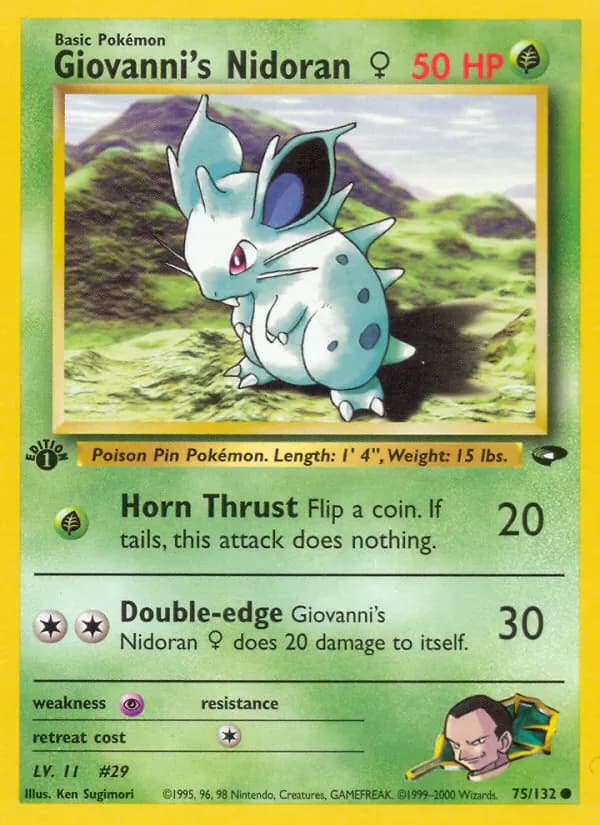 Giovanni's Nidoran♀ 75/132 from Gym Challenge