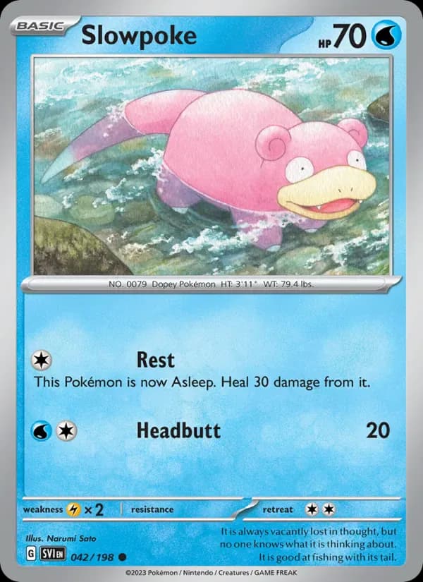 Slowpoke 042/198 from Scarlet & Violet Base Set