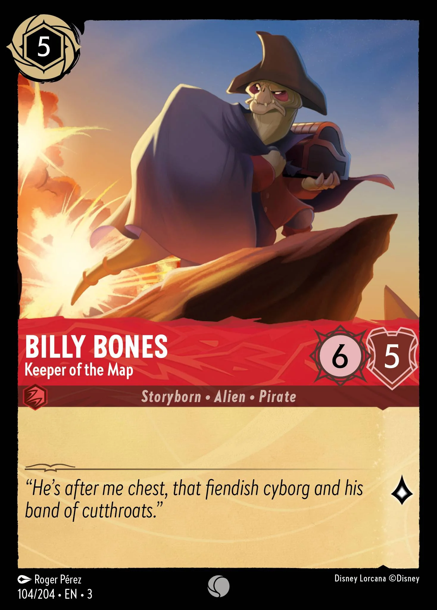 Billy Bones - Keeper of the Map 104/204 from Into the Inklands