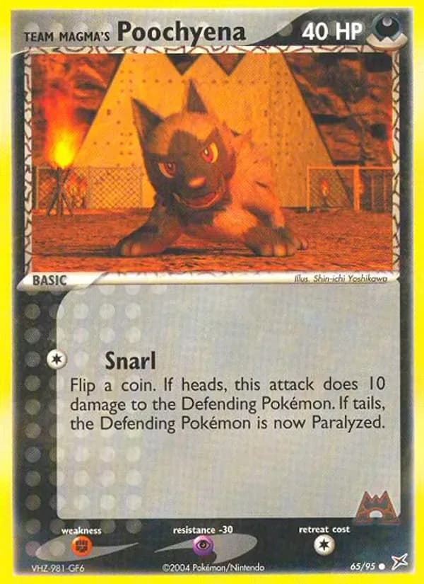 Team Magma's Poochyena 65/95 from EX Team Magma vs Team Aqua