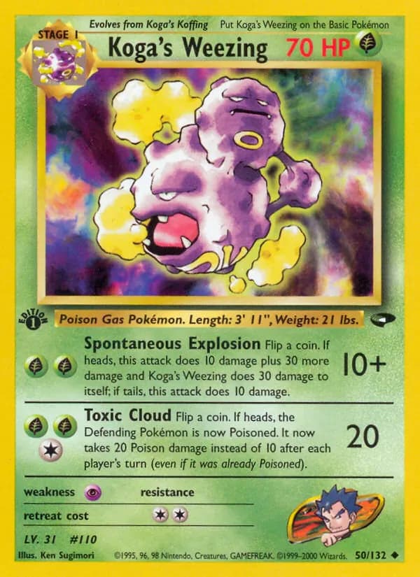 Koga's Weezing 50/132 from Gym Challenge