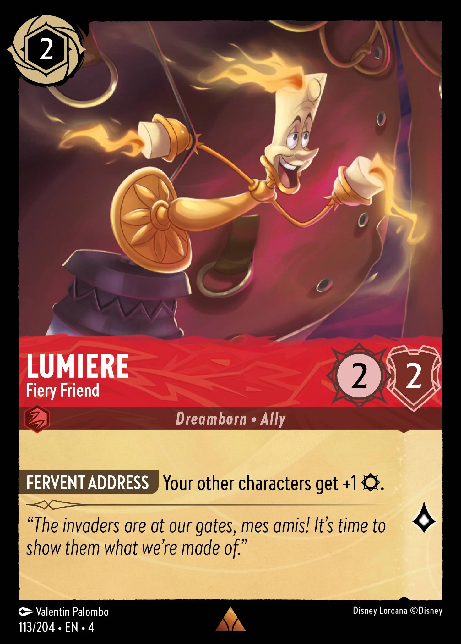Lumiere - Fiery Friend 113/204 from Ursula's Return