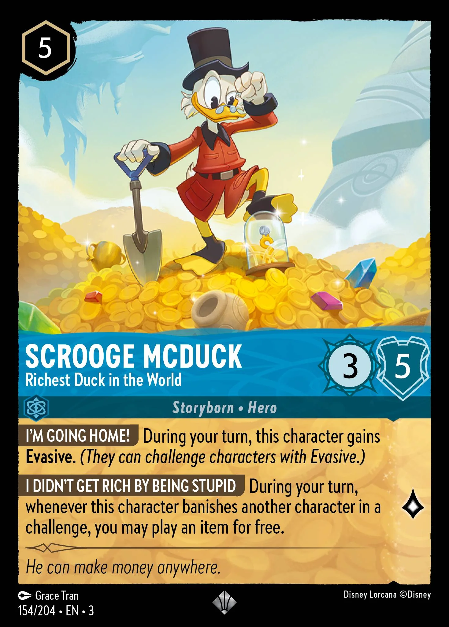 Scrooge McDuck - Richest Duck in the World 154/204 from Into the Inklands