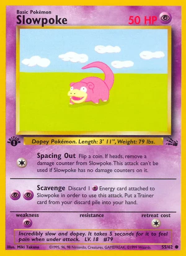 Slowpoke 55/62 from Fossil