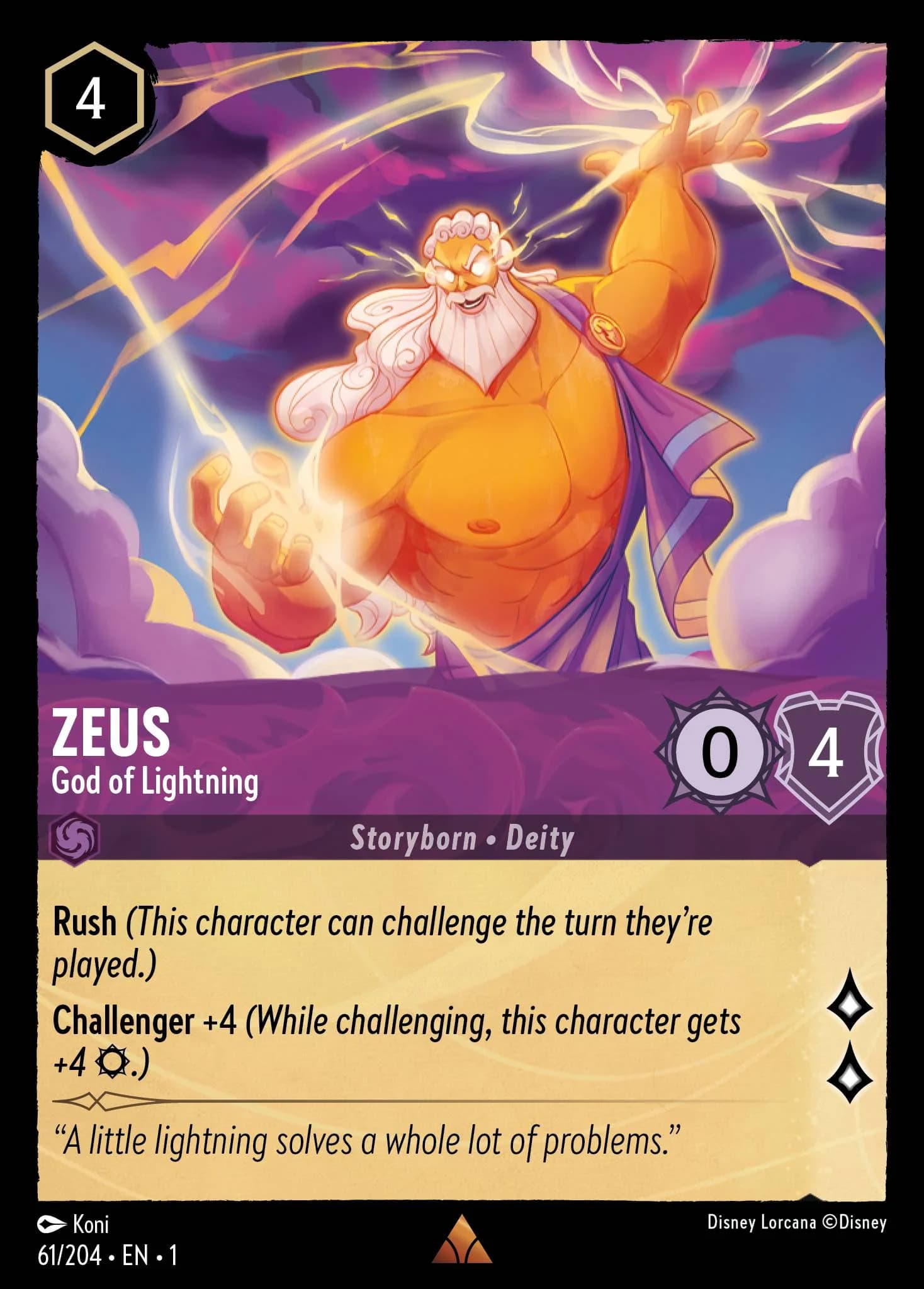 Zeus - God of Lightning 61/204 from The First Chapter