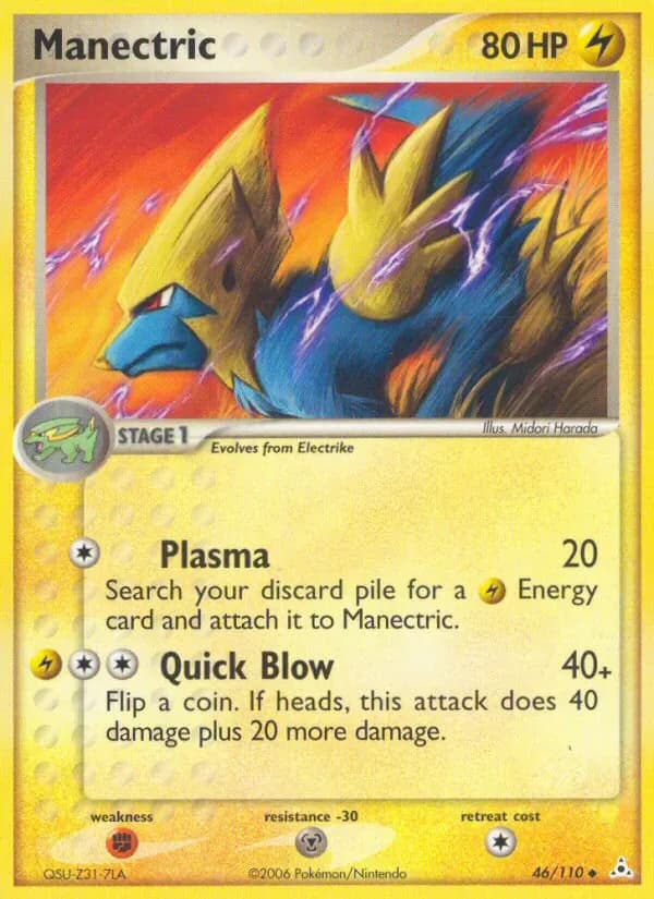 Manectric 46/110 from EX Holon Phantoms