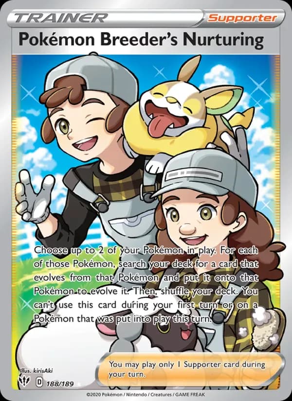 Pokémon Breeder's Nurturing 188/189 from Darkness Ablaze