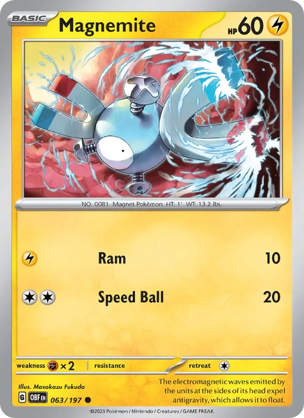 Magnemite 063/197 from Obsidian Flames