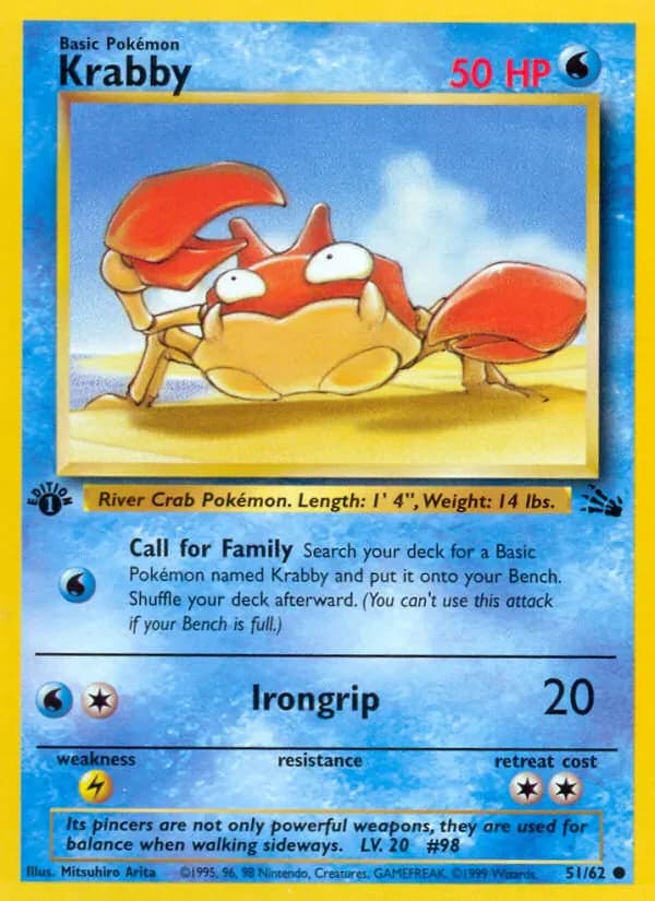 Krabby 51/62 from Fossil