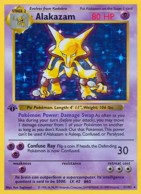 Alakazam 1/102 from Base Set