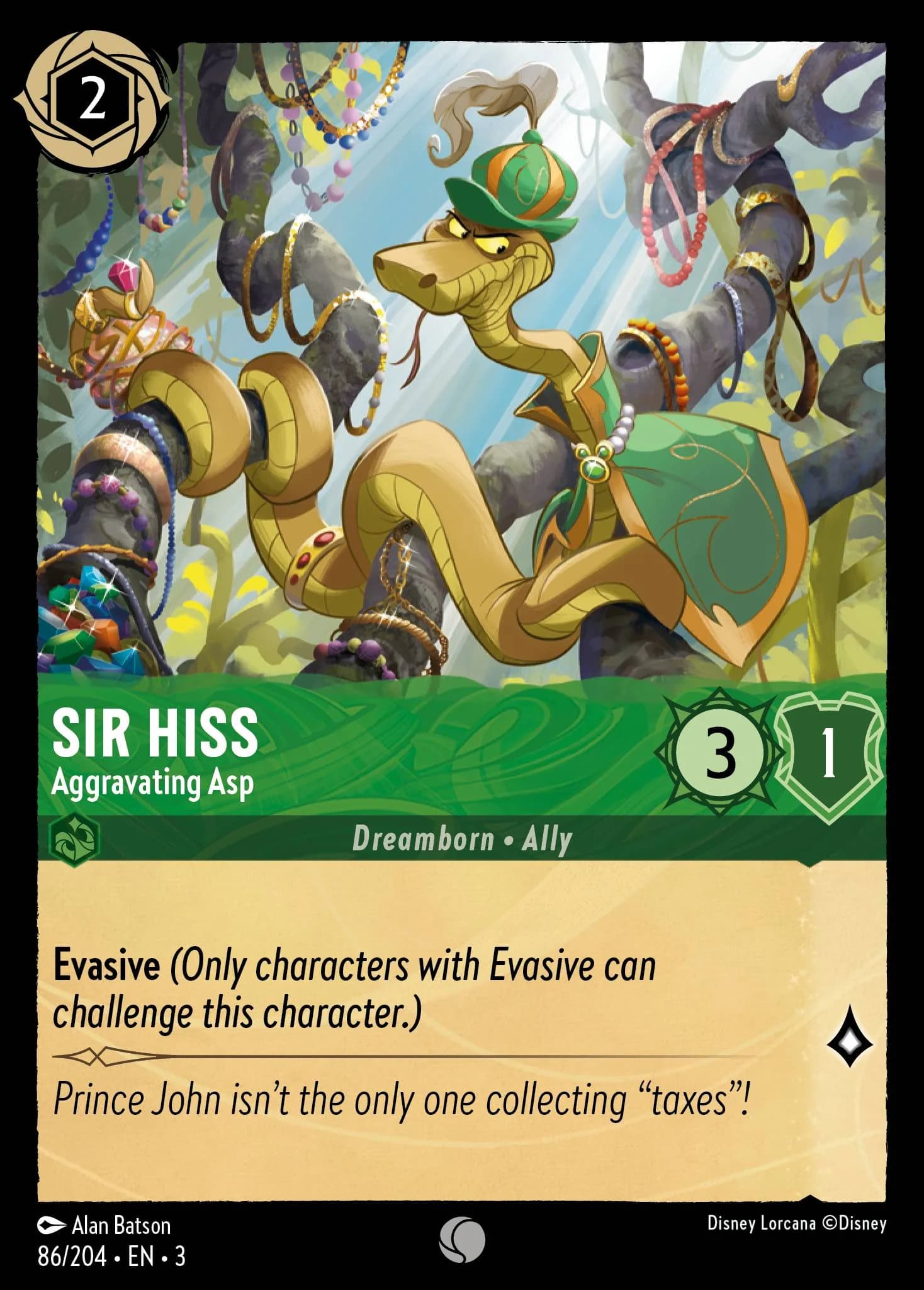 Sir Hiss - Aggravating Asp 86/204 from Into the Inklands