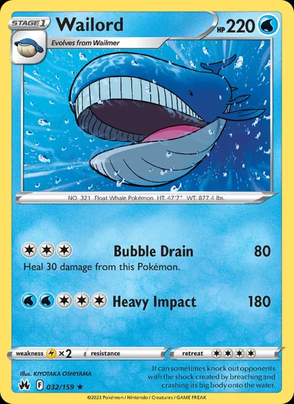 Wailord 032/159 from Crown Zenith