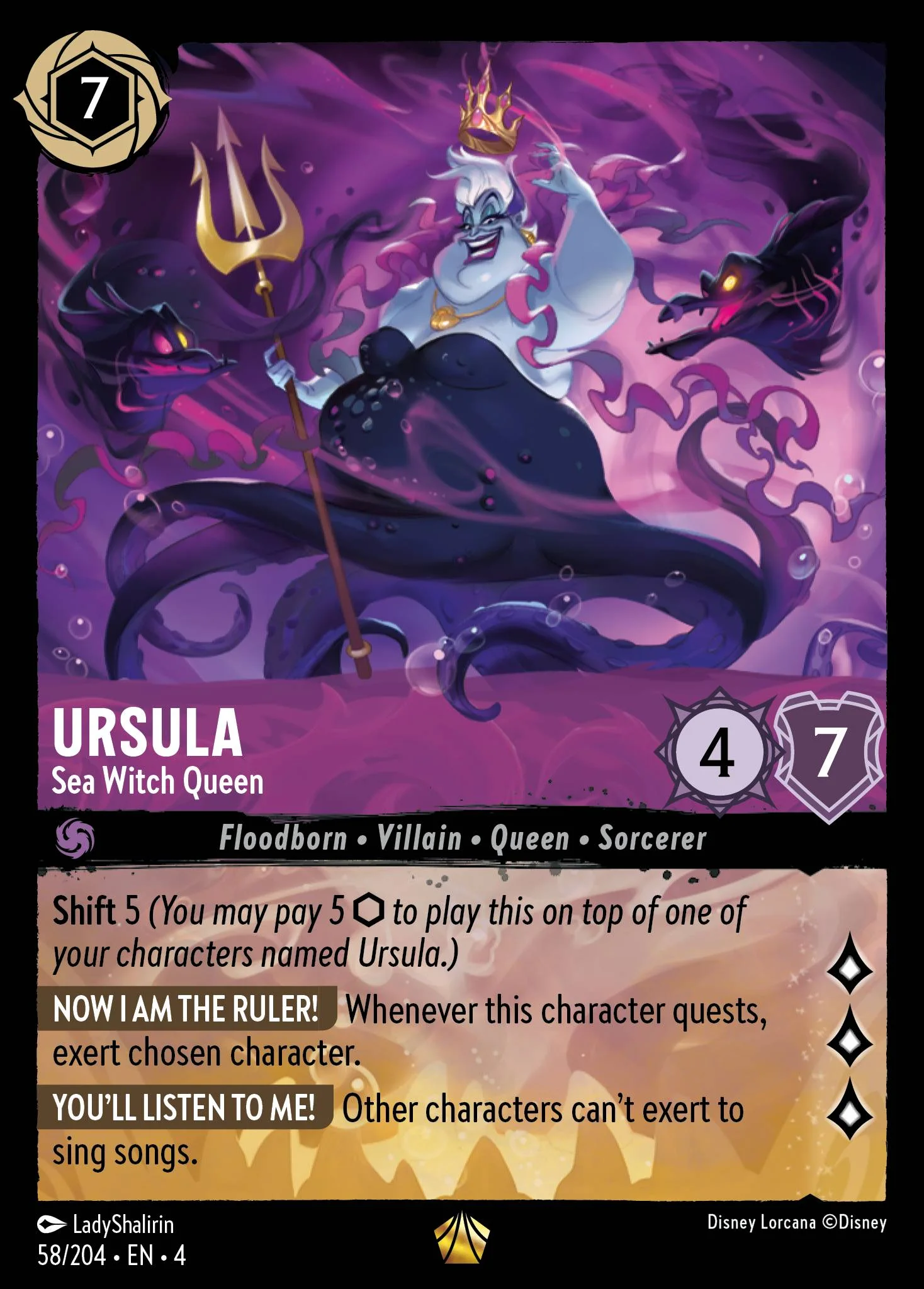 Ursula - Sea Witch Queen 58/204 from Ursula's Return