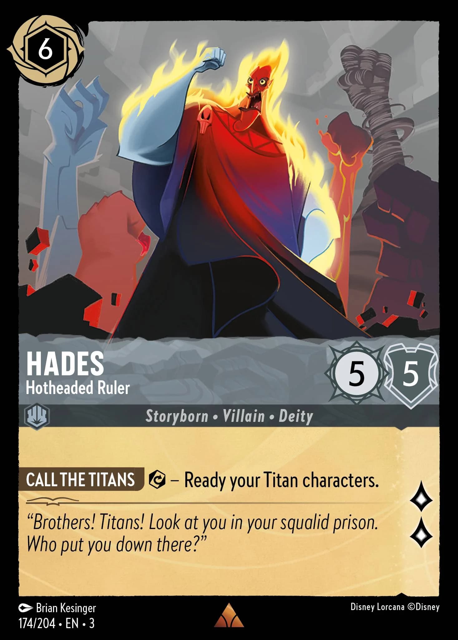 Hades - Hotheaded Ruler 174/204 from Into the Inklands