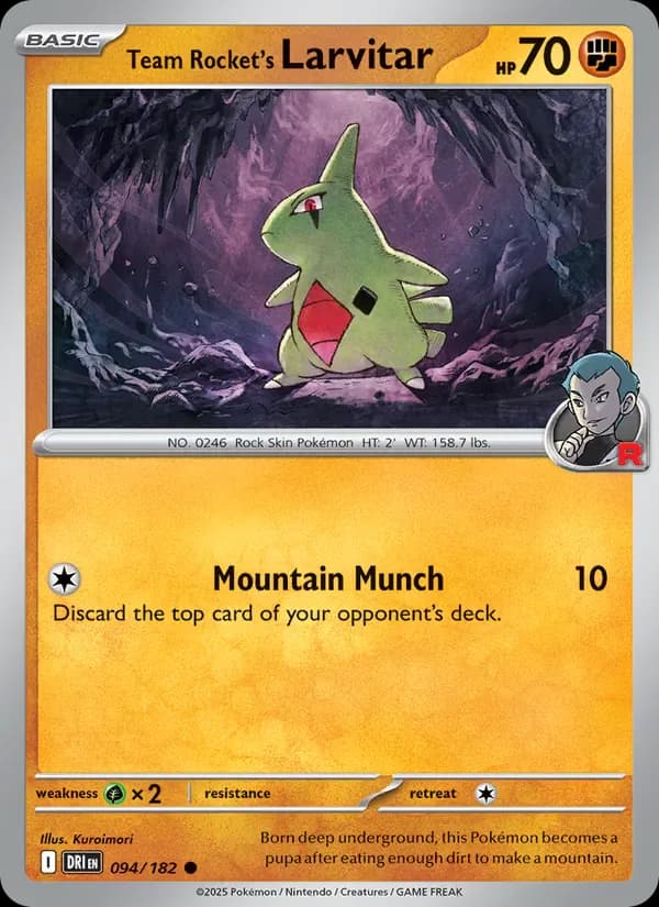 Team Rocket's Larvitar 094/182 from Destined Rivals